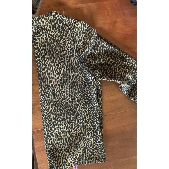Rena Rowan Leopard Button Front Cardigan Sweater long sleeve brown Sz M/p - Picture 8 of 12